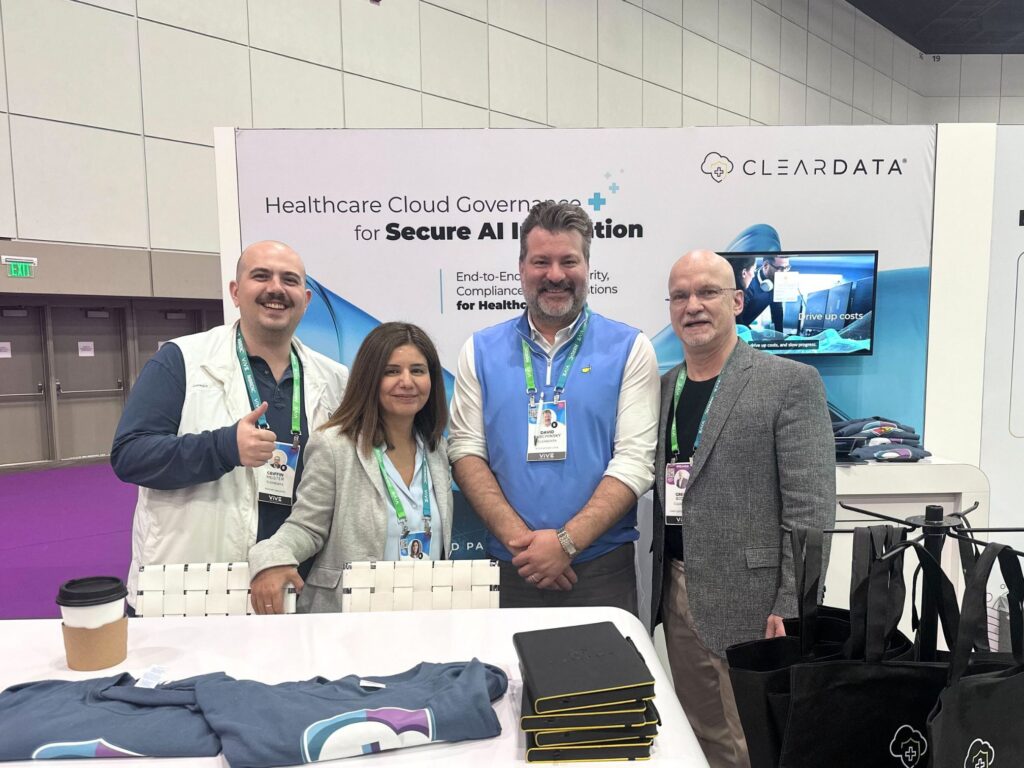 Picture of ClearDATA healthcare cybersecurity team at the ViVE 2026 conference in LA